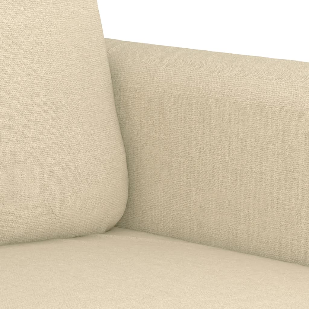 Set Di Divani 2 Pz Con Cuscini Crema In Tessuto - Image 4