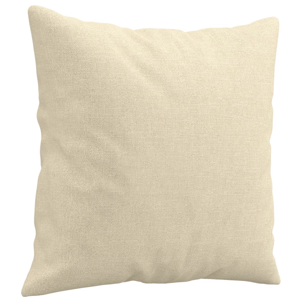 Divano A 2 Posti Con Cuscini Crema 120 Cm In Tessuto - Image 5