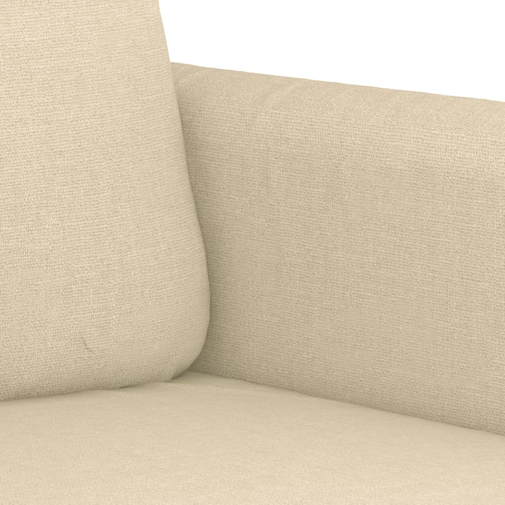 Set Di Divani 2 Pz Con Cuscini Crema In Tessuto - Image 4