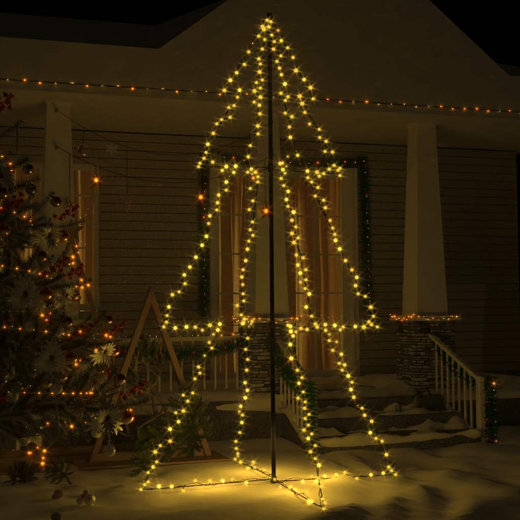 Albero Di Natale A Cono 300 Led Per Interni Esterni 120x220 cm