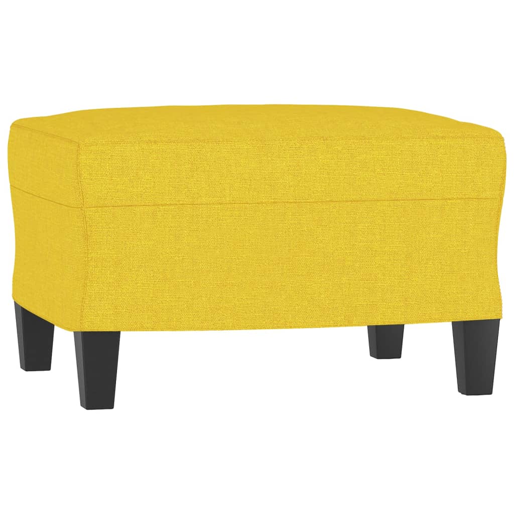 Set Di Divani 3 Pz Con Cuscini Giallo Chiaro In Tessuto - Image 4