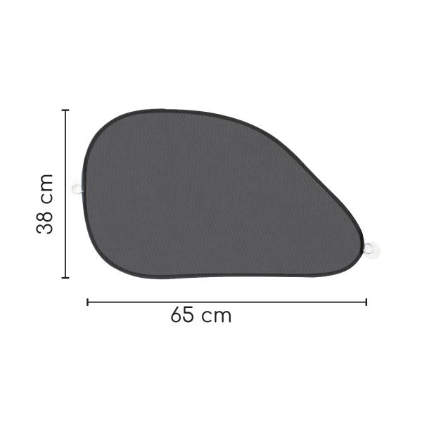 Tendine Parasole Laterali A Trapezio Nere 65x38 cm