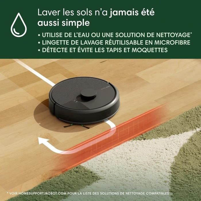 Robot Aspirapolvere - Irobot - Roomba 105 Combo - 2h - 7000 Pa - 400 Ml - Nero - Image 3