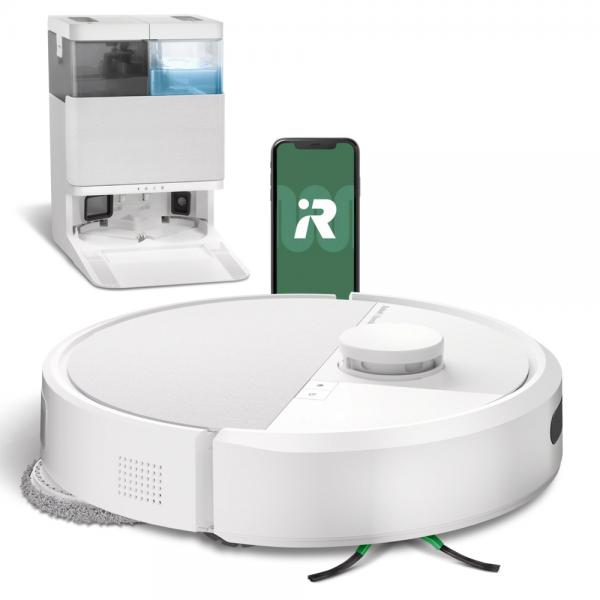 Irobot Roomba Plus 405 Combo Robot + Autowash - Base Multifunzione - Salviette Lavabili E Asciuganti - Lidar Clearview
