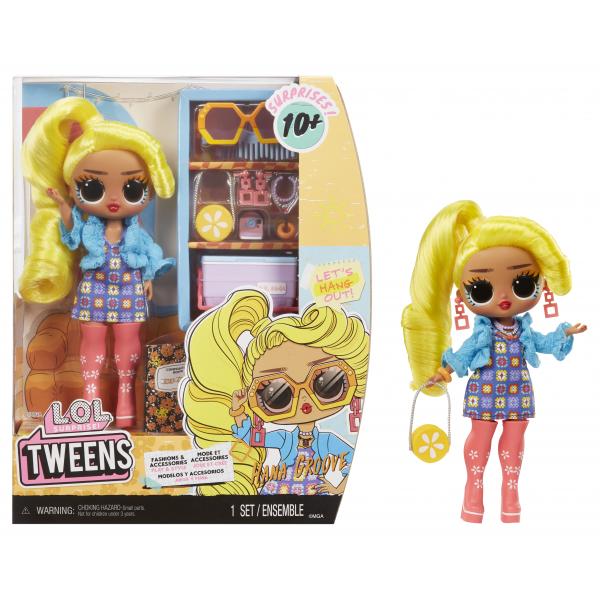 Lol Surprise Tweens - Bambola Fashion Articolata Da 24 Cm - Hana Groove - 2 Abiti E Diversi Accessori - Dai 4 Anni In su