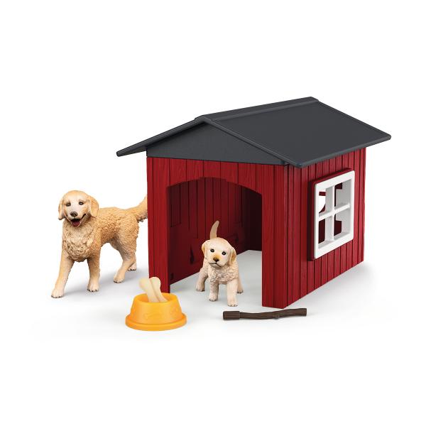 Cuccia Per Cani Con Golden Retriever, Schleich 42722 Farm World, Dai 4 Anni