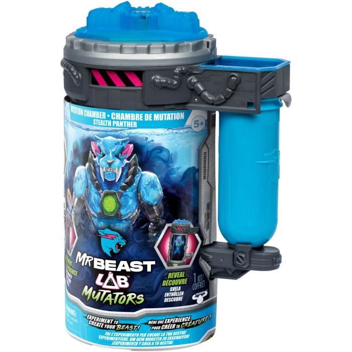 Action Figure - Mrbeast Lab - Stealth Panther - 13 Cm - Corpo Blu Traslucido - 20 Punti Di Articolazione - Image 5