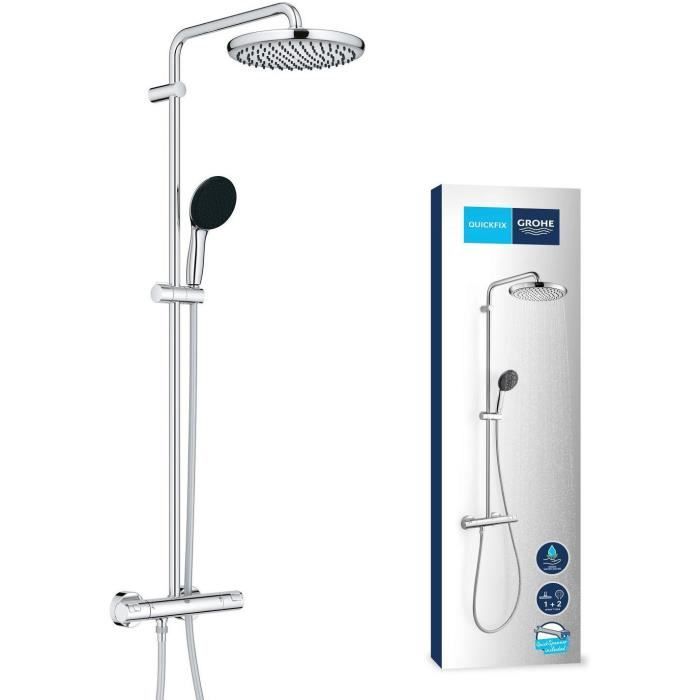 Colonna Doccia Con Miscelatore Termostatico - Risparmio Idrico - Grohe Vitalio Start System 250 - Cromo - 26677001