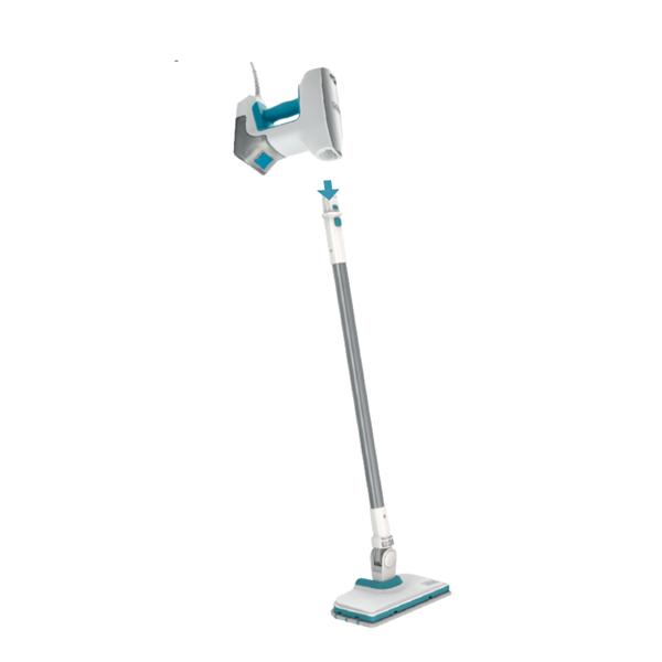 Scopa A Vapore Multifunzione - Black & Decker - Bhsm15fx08-Qs - 1500 W - 8 Accessori - Bianco/grigio/blu