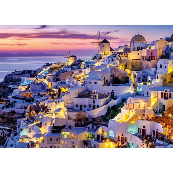 Puzzle Da 1500 Pezzi Tramonto A Santorini, Adulti E Bambini Dai 14 Anni, Evasion Collection, 12001532, Nathan