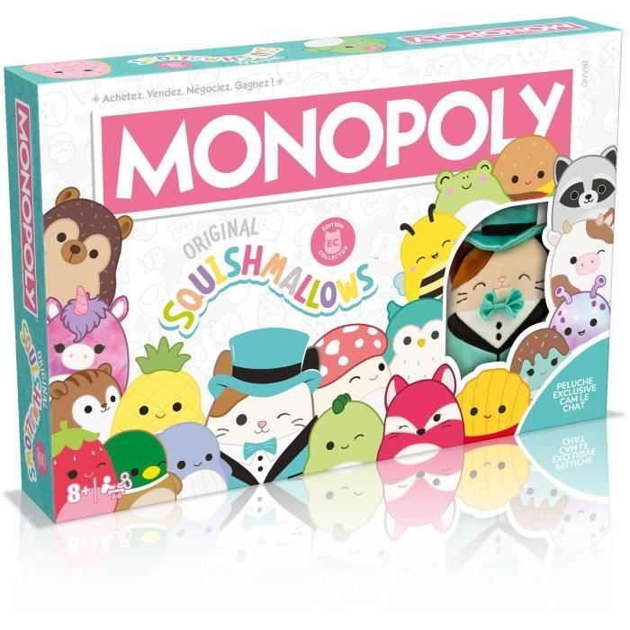 Monopoli Squishmallows - Gioco Da Tavolo - Mosse Vincenti - Monopoli Con I Peluche Squishmallows.