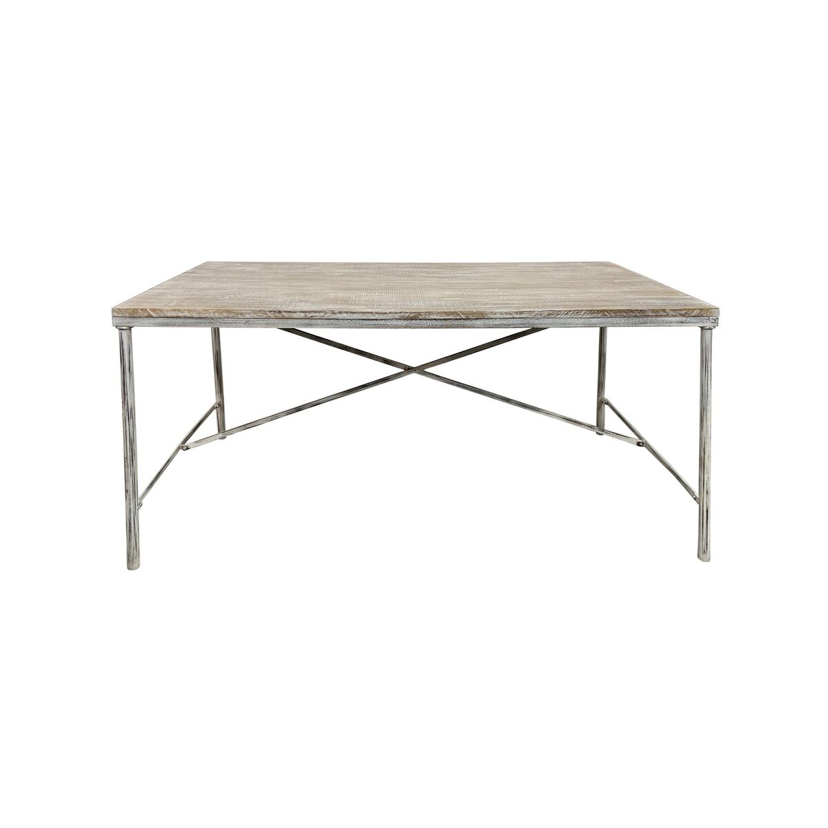 Tavolo Da Pranzo Home Esprit Bianco Ferro Legno Di Mango 160 X 90 X 80 cm