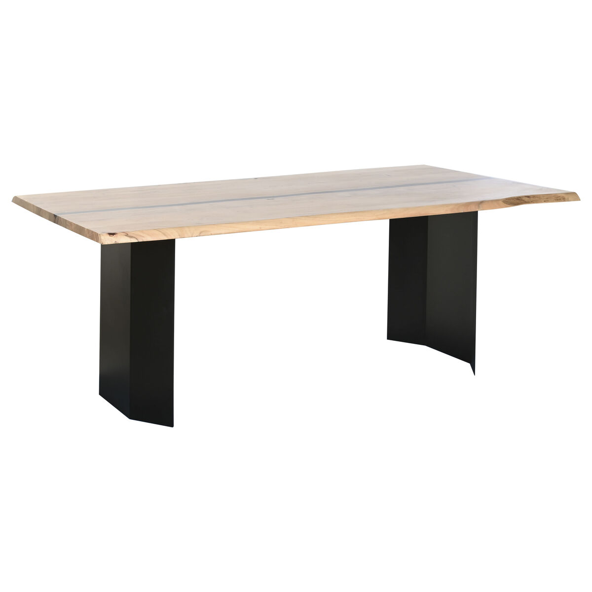 Tavolo Da Pranzo Home Esprit Metallo Legno Di Acacia 200 X 100 X 76 cm