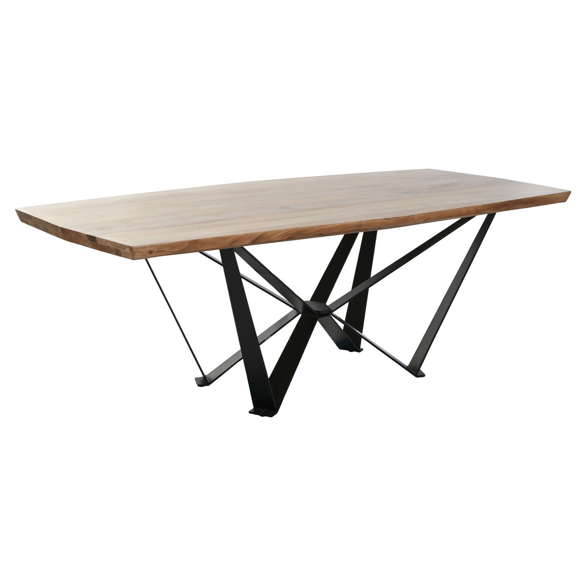 Tavolo Da Pranzo Home Esprit Metallo Legno Di Acacia 220 X 100 X 76 cm
