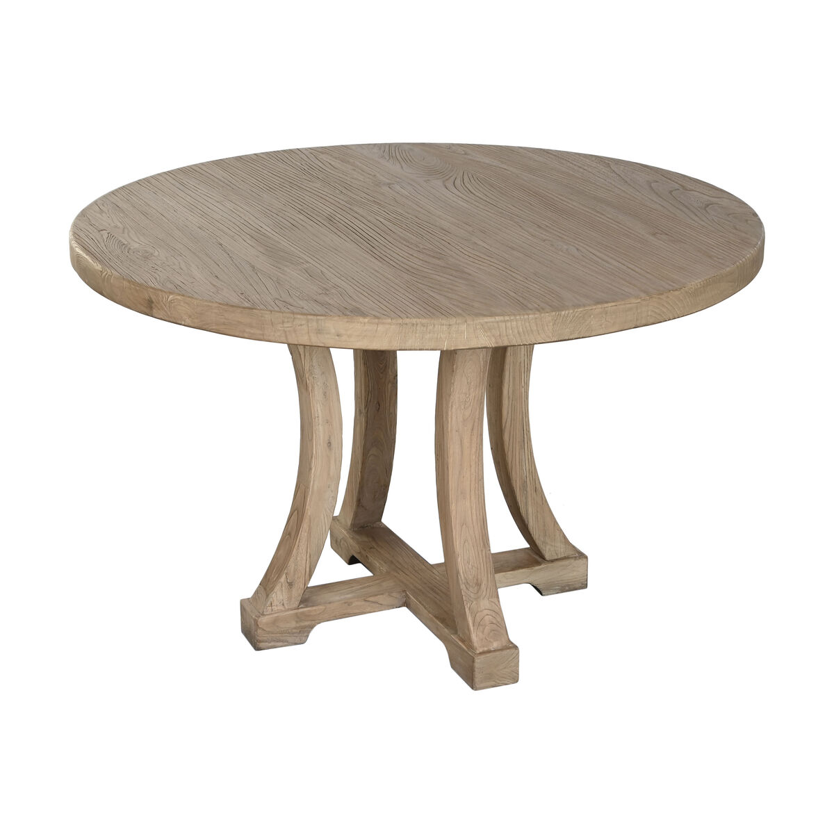 Tavolo Da Pranzo Home Esprit Naturale Legno Di Olmo 120 X 120 X 76 cm