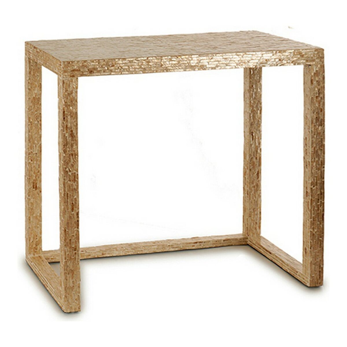 Tavolo Gift Decor Bianco Beige Dorato 30,5 X 78 X 90,5 Cm Ingresso