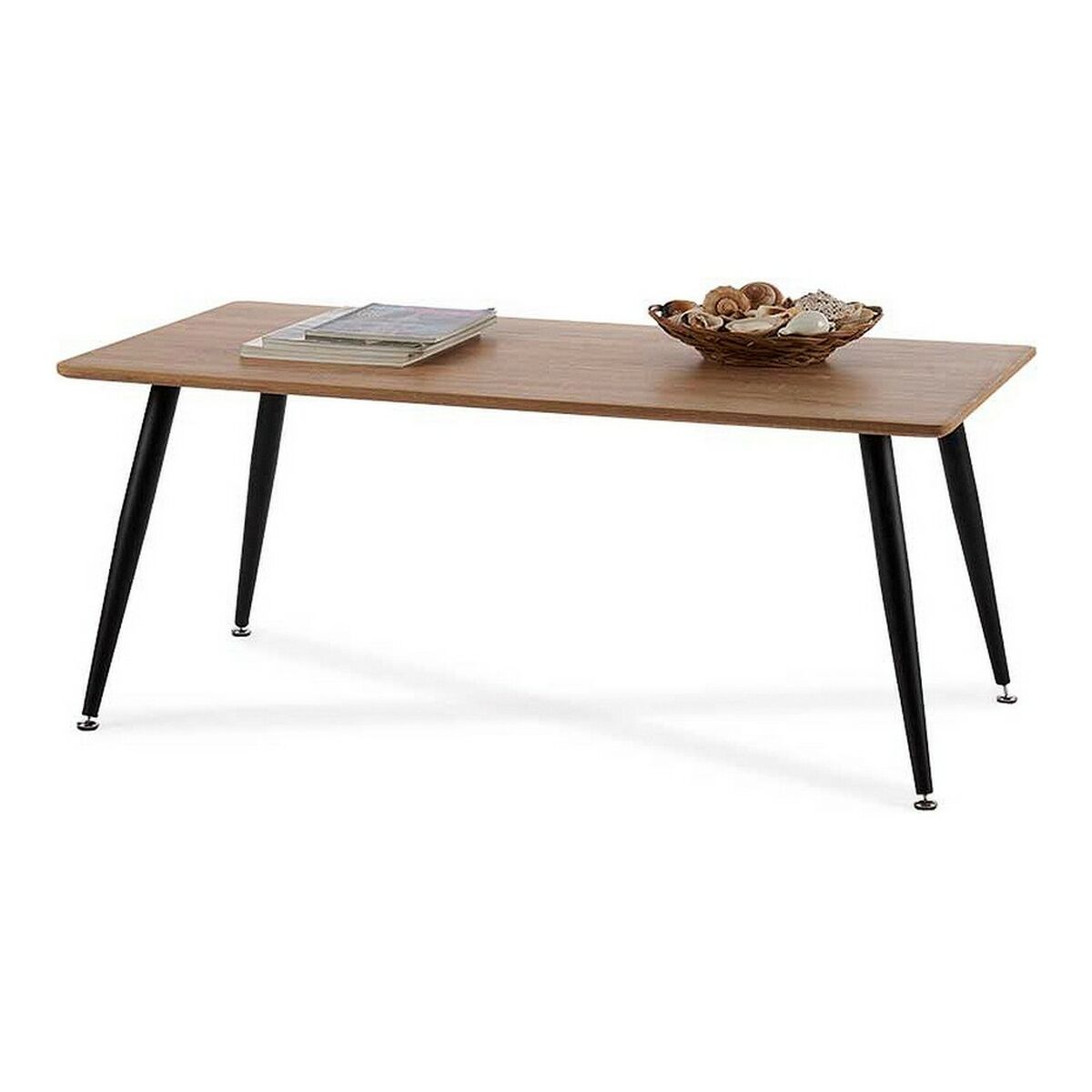 Tavolino Da Caffè Gift Decor Marrone Nero Legno 60 X 110 X 45 cm