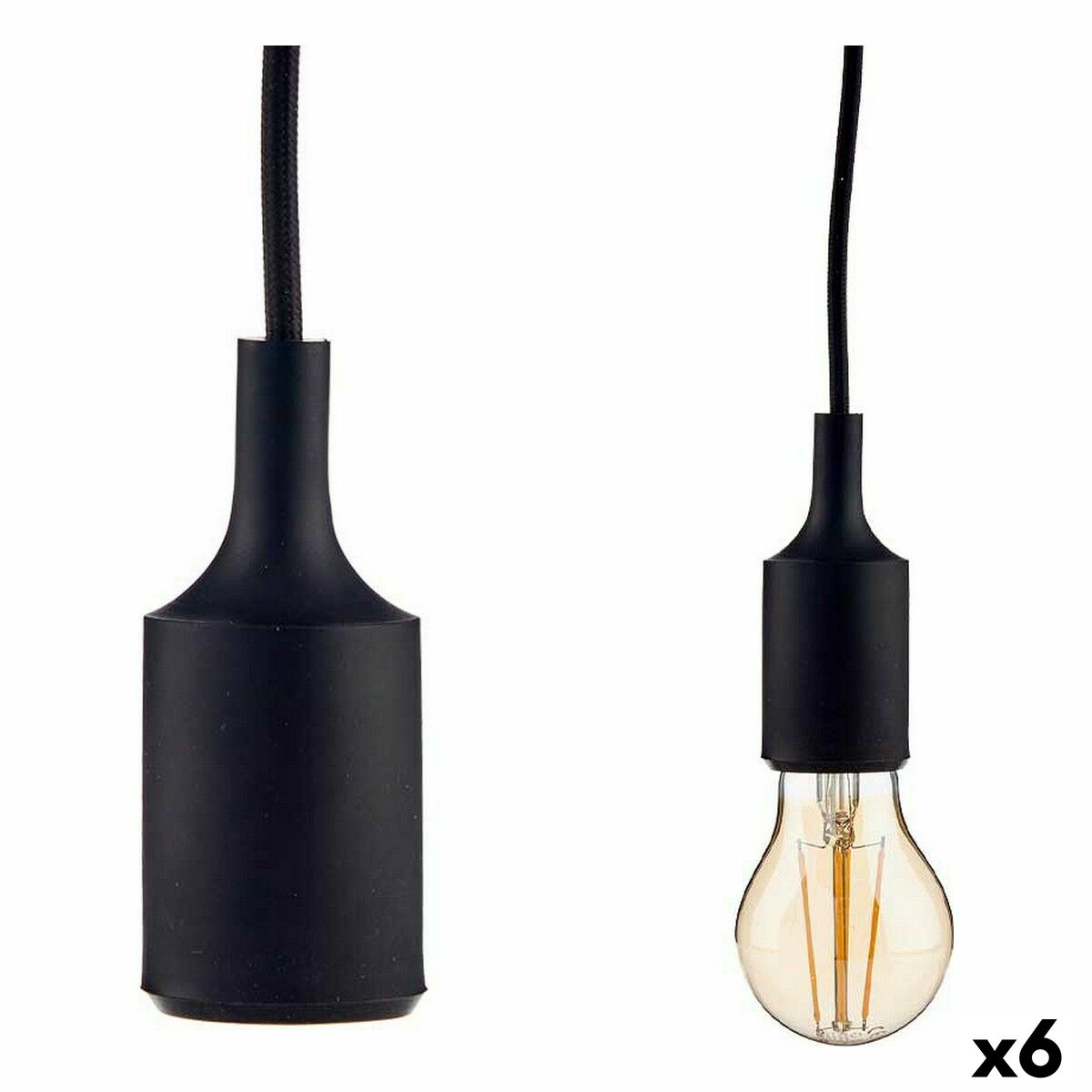Lampadario Gift Decor Nero 60 W 220-250 V (6 Unità)