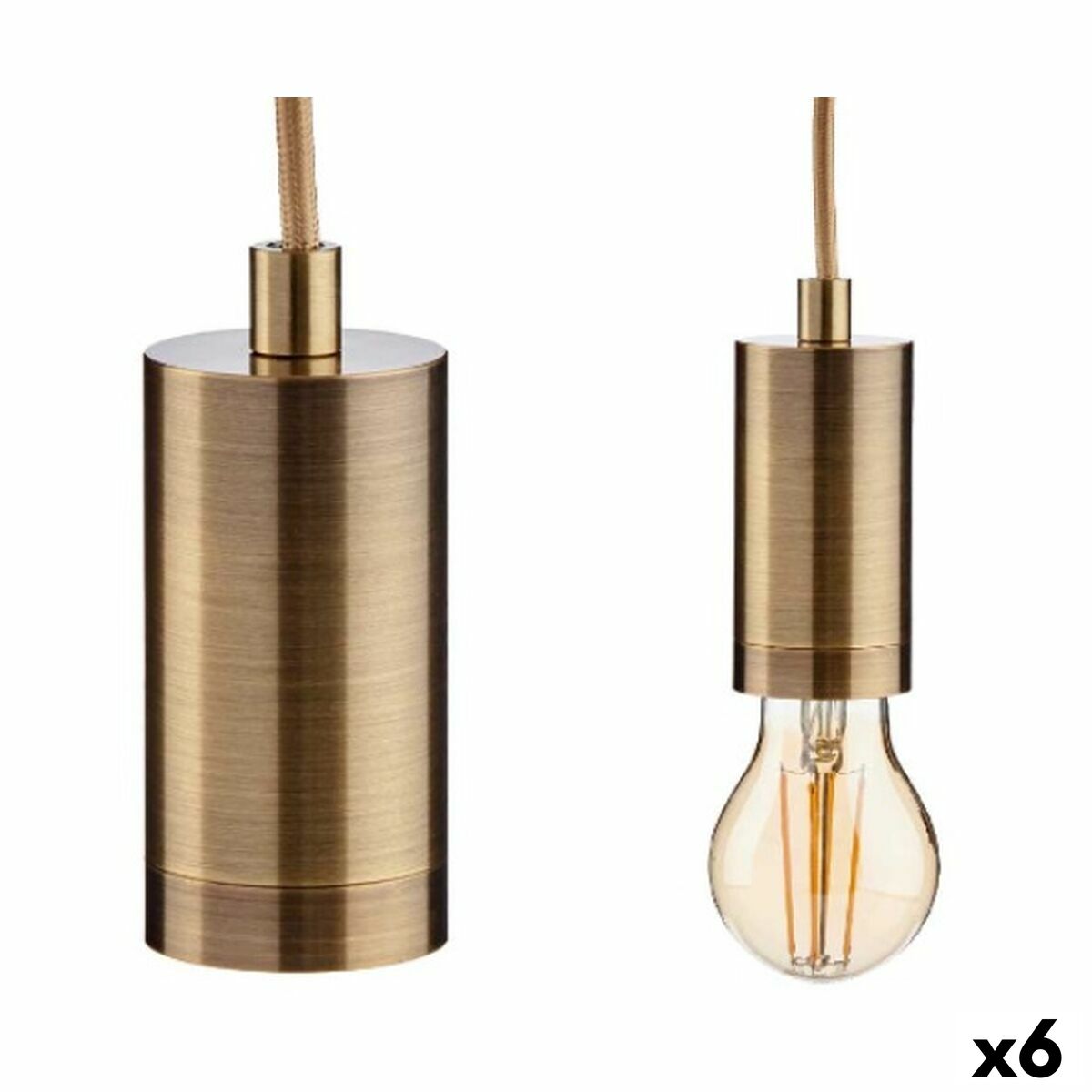 Lampadario Gift Decor Dorato 60 W (6 Unità)