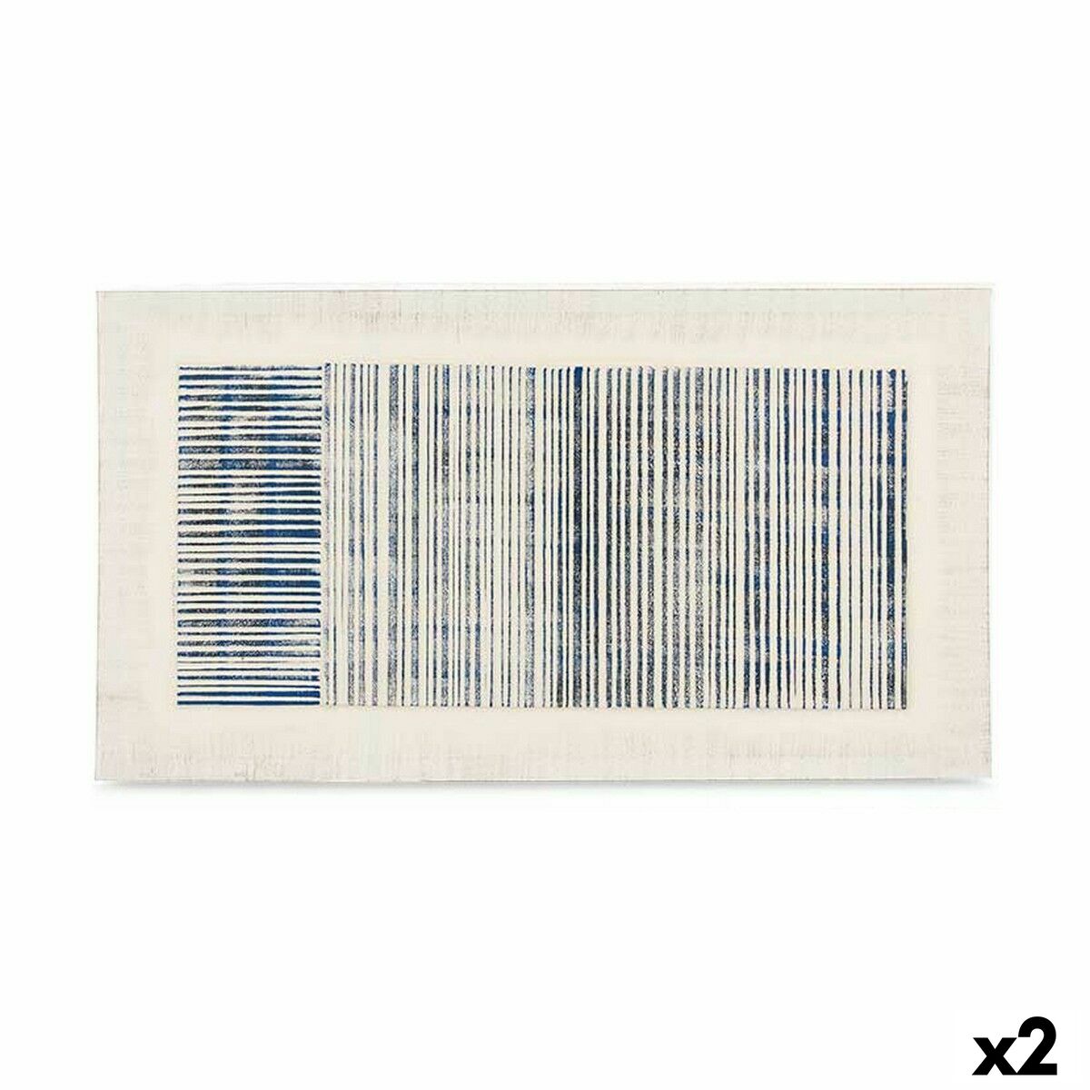 Tela Gift Decor Azzurro Bianco Righe Con Rilievo 110 X 60 X 2,5 Cm (2 Unità)