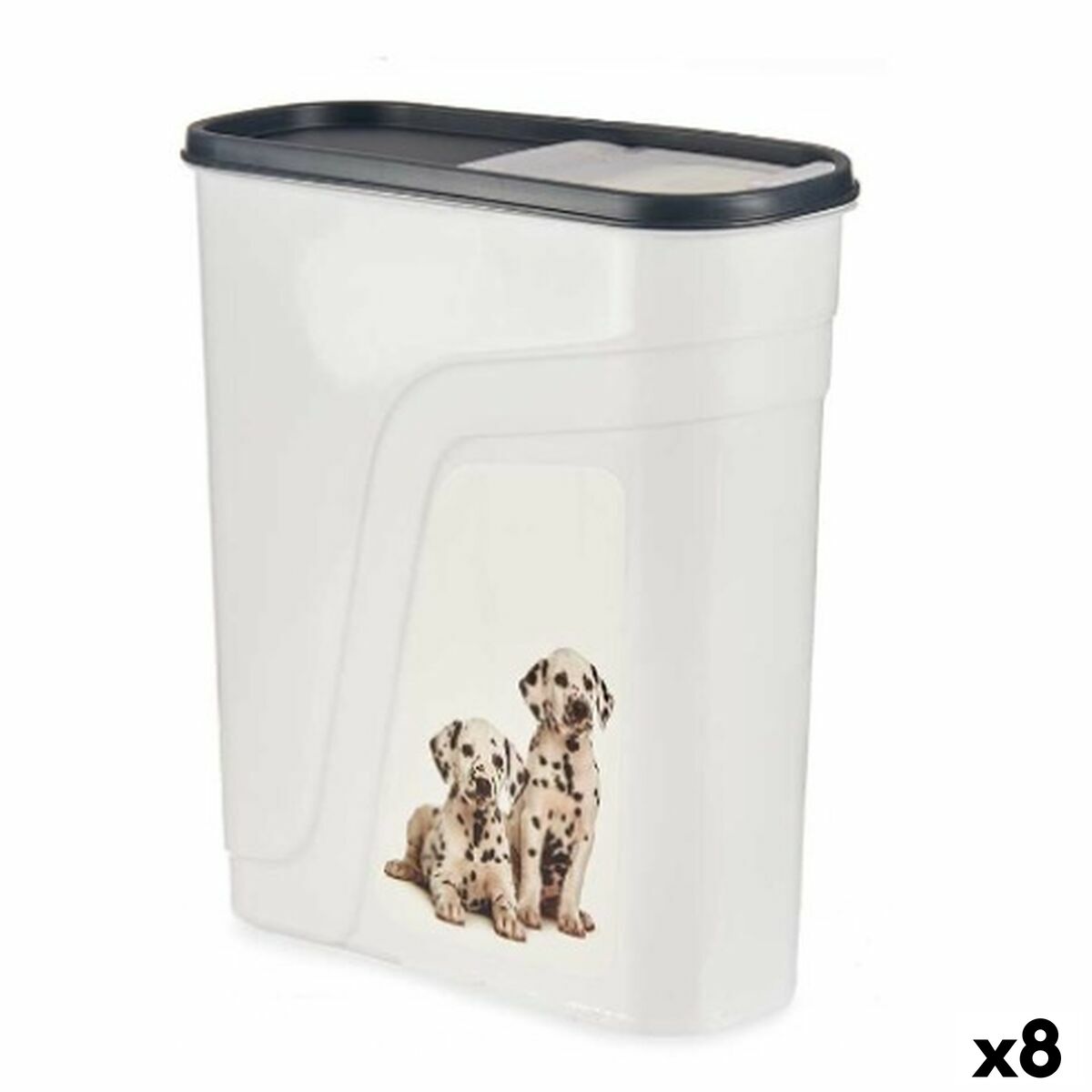 Dispenser Mascow Antracite 4 L Animali Domestici (8 Unità)