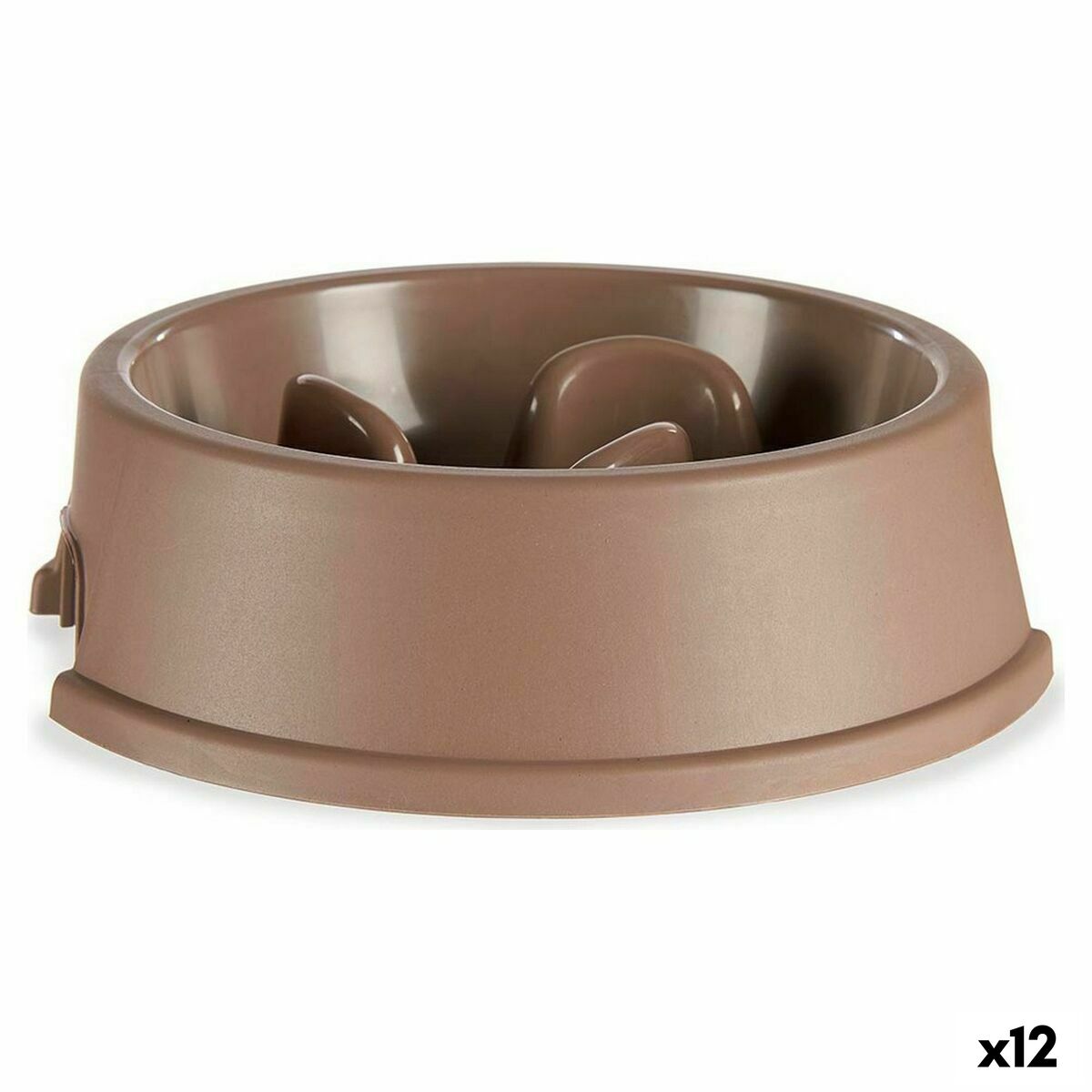 Ciotola Ad Alimentazione Lenta Per Animali Domestici Mascow Beige Plastica 1,5 L 27 X 7,5 X 27 Cm (12 Unità)