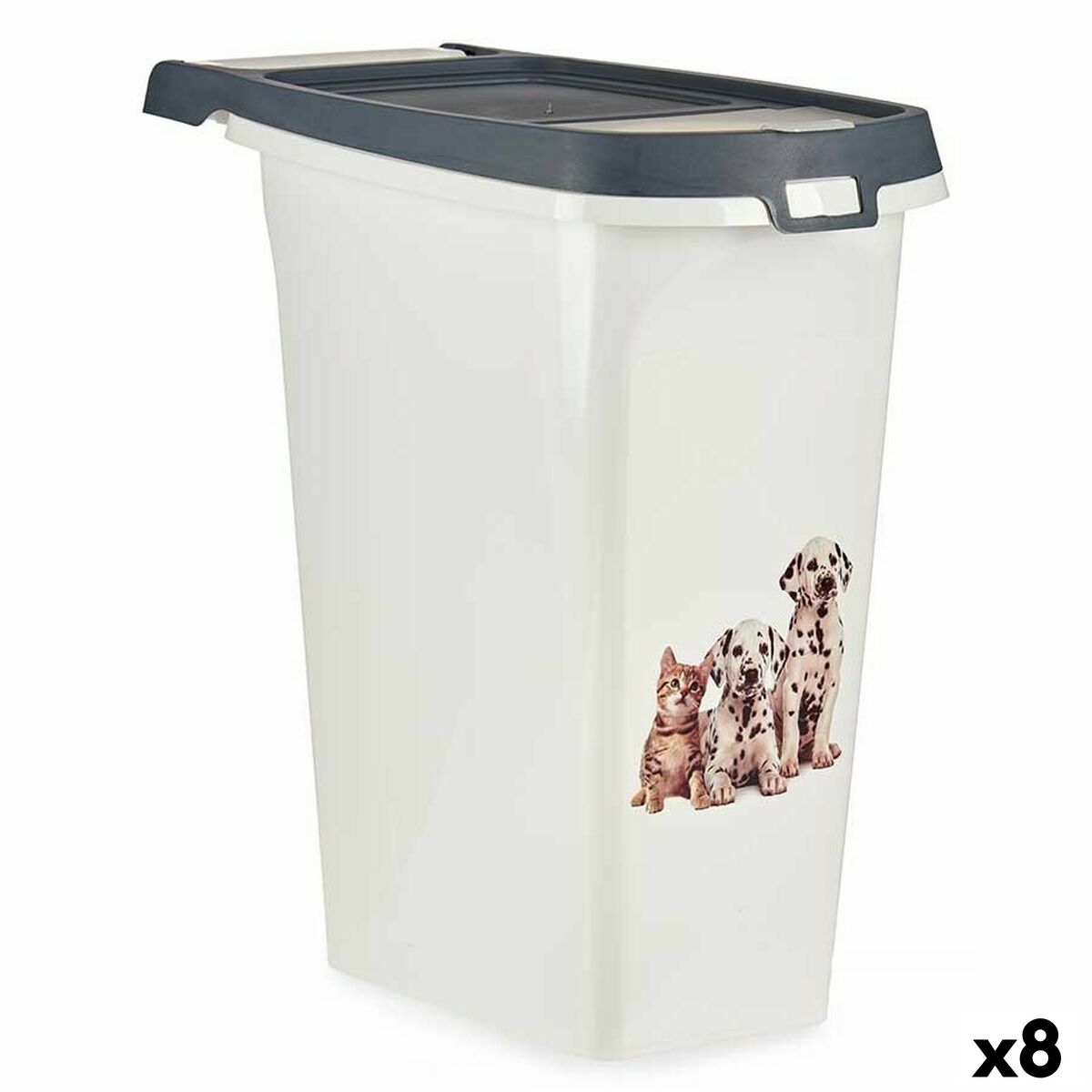 Dispenser Mascow Antracite 10 L Animali Domestici (8 Unità)