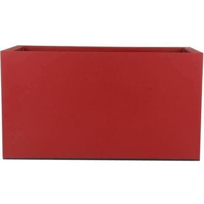 Cestino Di Fiori In Granito - 60x30 Cm - Rosso