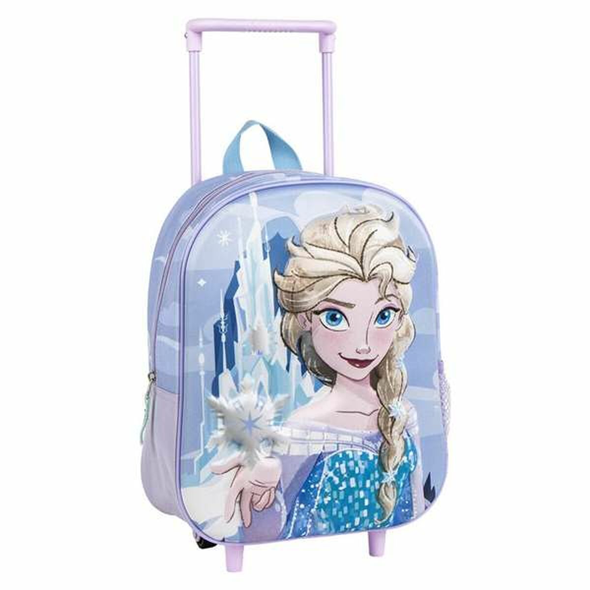 Trolley Per La Scuola 3d Frozen Azzurro Lilla 25,0 X 31,0 X 10,0 cm
