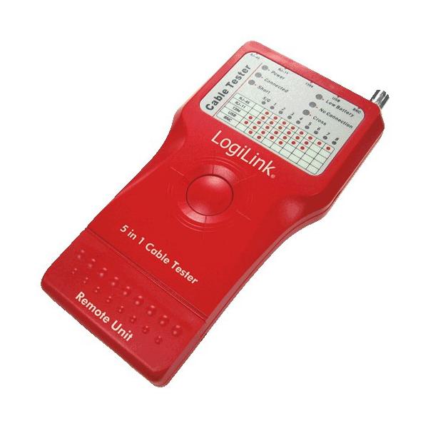 Tester Per Cavi Logilink 5 In 1: Set Tester Di Rete