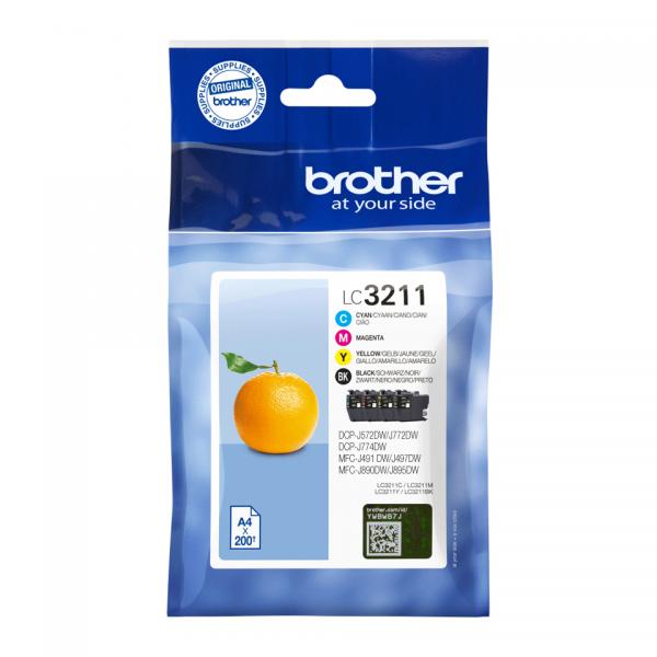 Brother Lc3211 Value Pack - 4eR-Pack - Schwarz, Gelb, Cyan, Magenta