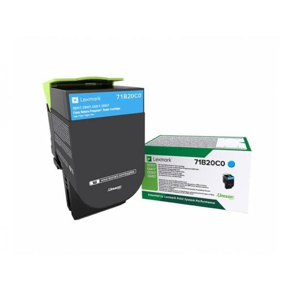 Lexmark X317 - Ciano - Originale - Cartuccia Toner Lccp, Lrp
