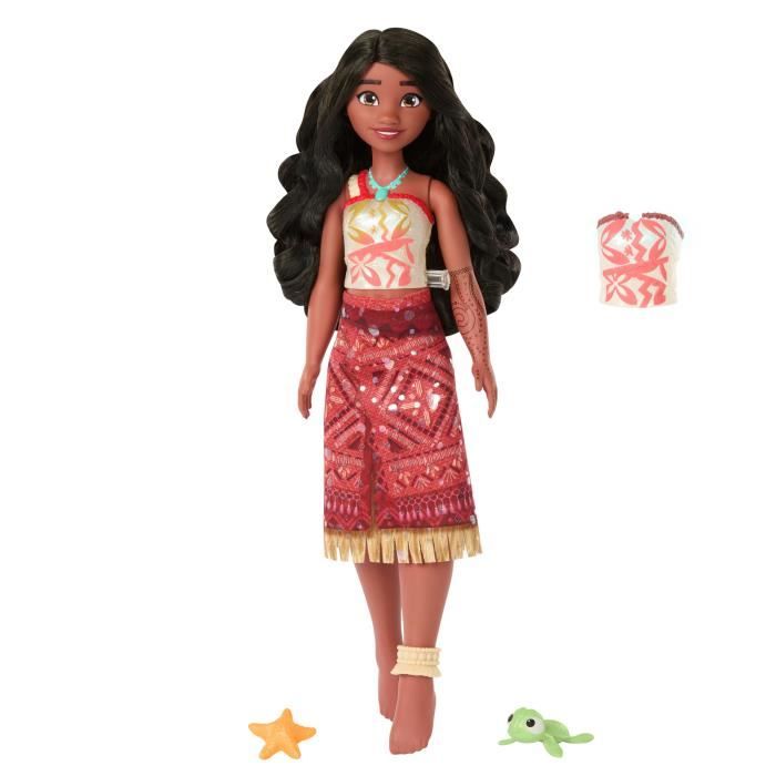 Disney - Bambola Vaiana Che Nuota - Vaiana 2 - Corpetto Cambia Colore - Disney Moana - Jff09