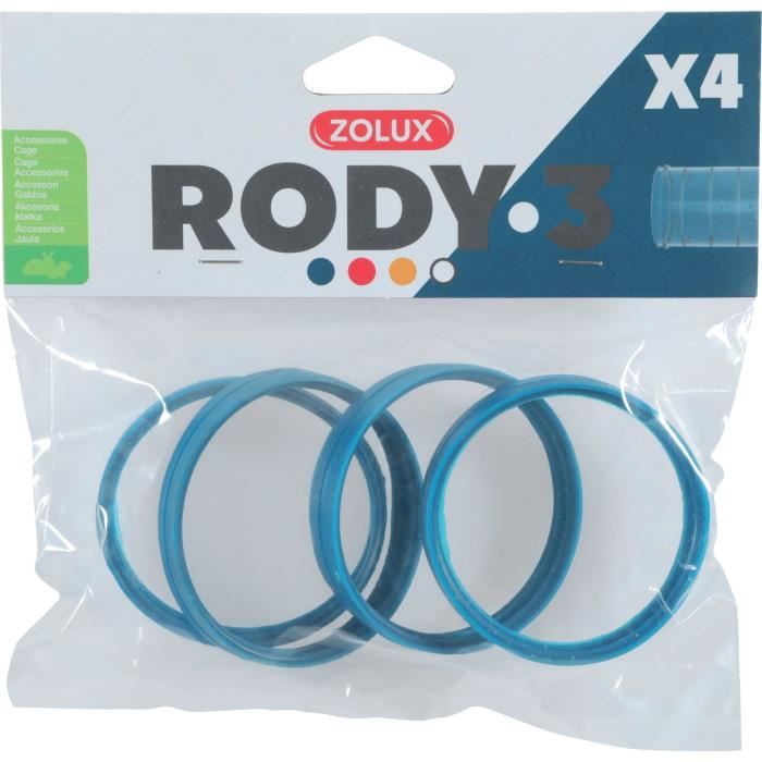 Connettori Per Gabbie Per Roditori Rody3 - Zolux - Roylounge - Blu - 4 Pezzi