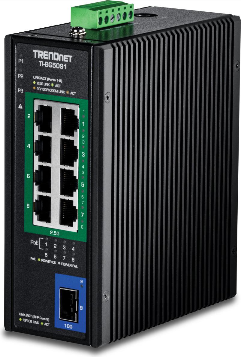 Trendnet TI-Bg5091 - Version V1.0r - Switch - Industriell - 8 X 10/100/1000/2.5g (poe++) (tI-Bg5091)