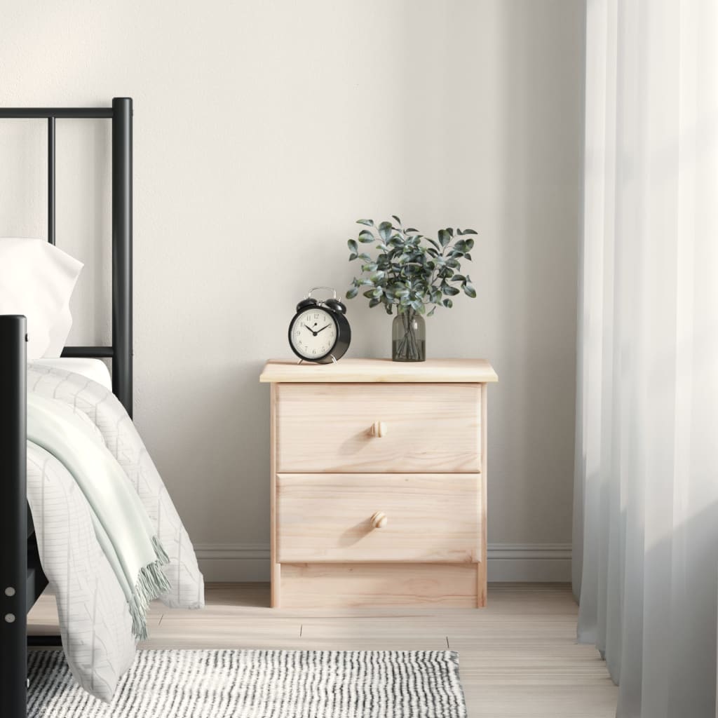 Comodino Alta 41x35x41 Cm In Legno Massello Di Pino