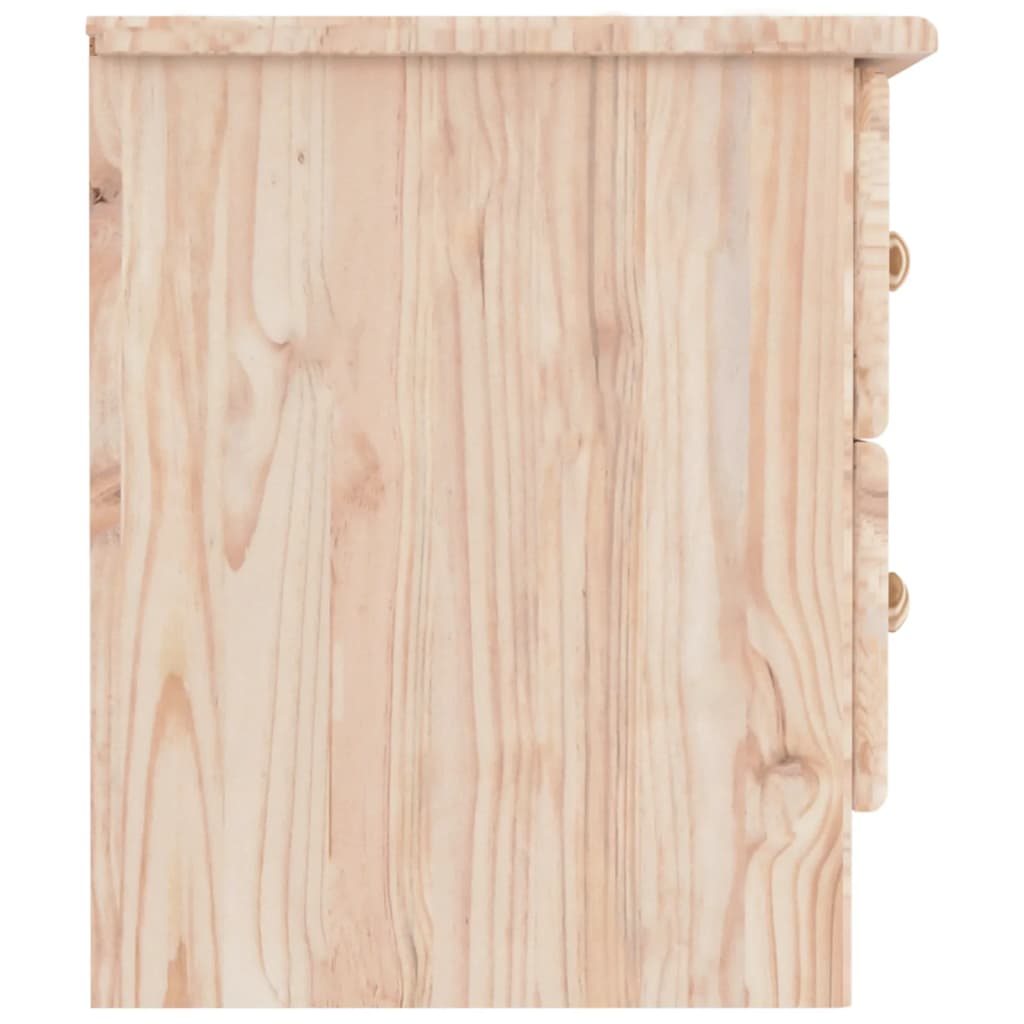 Comodino Alta 41x35x41 Cm In Legno Massello Di Pino - Image 4
