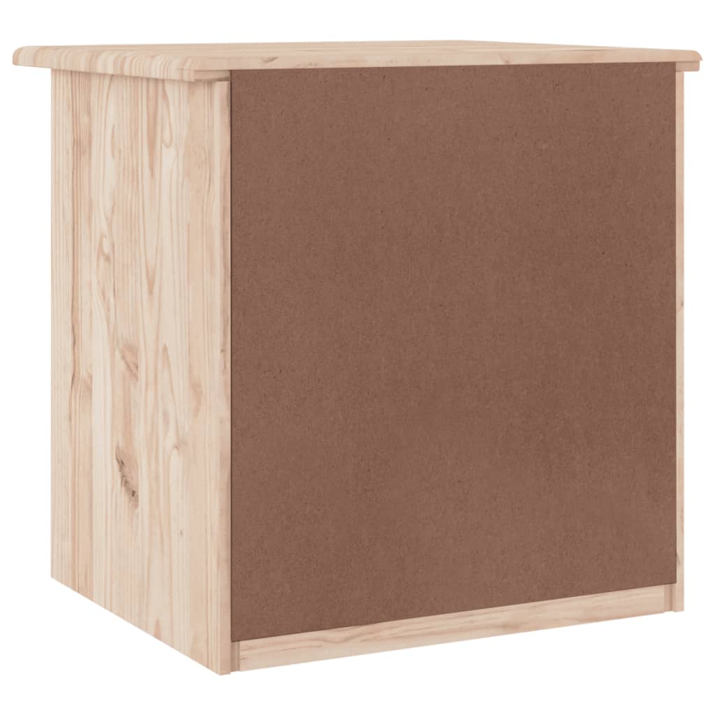 Comodino Alta 41x35x41 Cm In Legno Massello Di Pino - Image 5