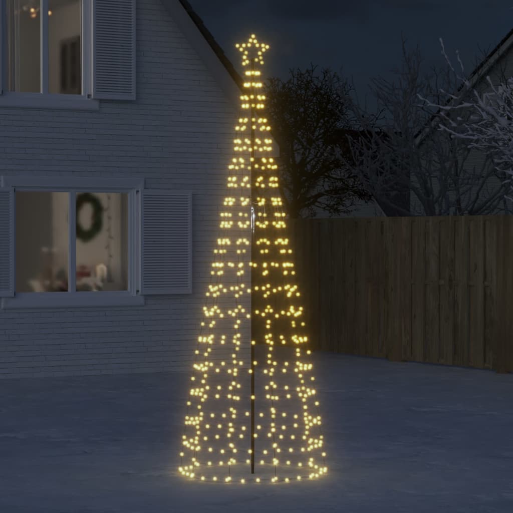 Albero Di Natale A Led Con Punte 570 Led Bianco Caldo 300 cm