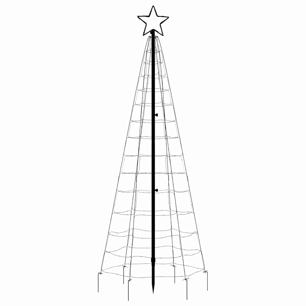 Albero Di Natale A Led Con Punte 220 Led Bianco Freddo 180 cm - Image 4
