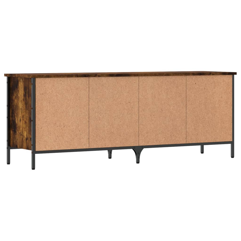Scarpiera Rovere Fumo 131x35x50 Cm In Legno Multistrato - Image 5