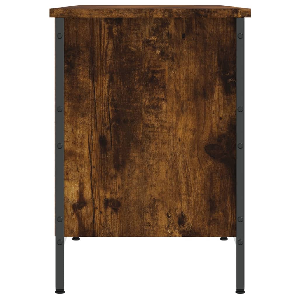 Scarpiera Rovere Fumo 131x35x50 Cm In Legno Multistrato - Image 4