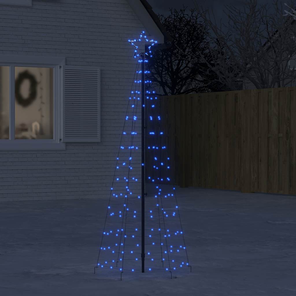 Albero Di Natale A Led Con Punte 220 Led Blu 180 cm