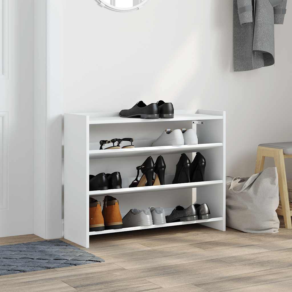 Scarpiera Bianca 80x25x62 Cm In Legno Multistrato - Image 3