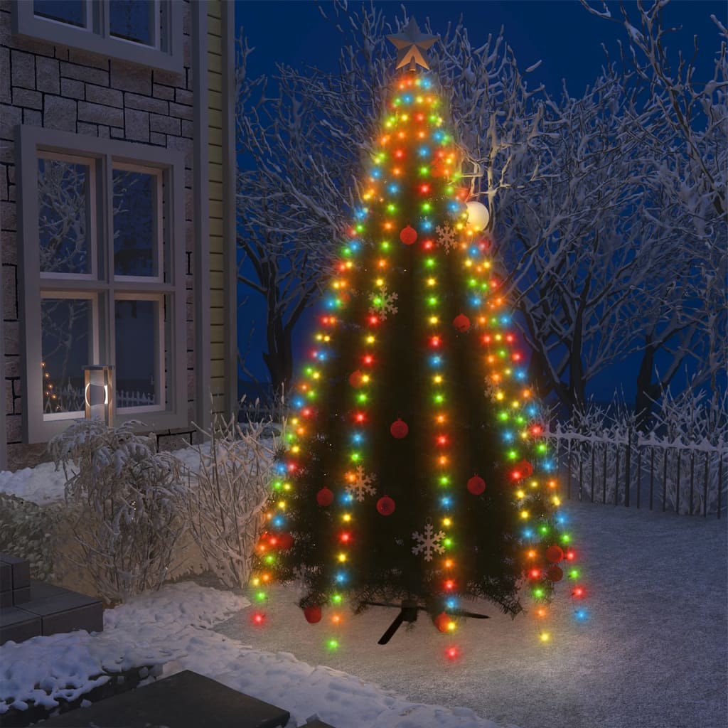 Rete Di Luce Per Albero Di Natale 250 Led Multicolore 250 cm