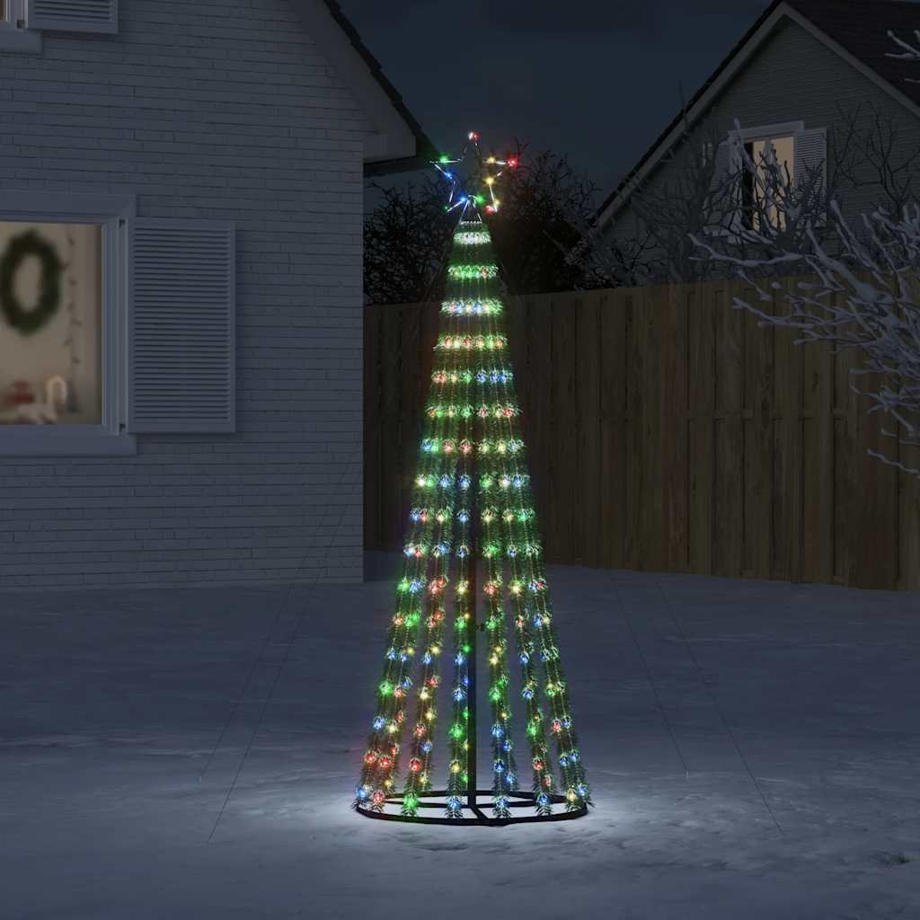 Albero Di Natale A Led 275 Led Colorato 180 cm