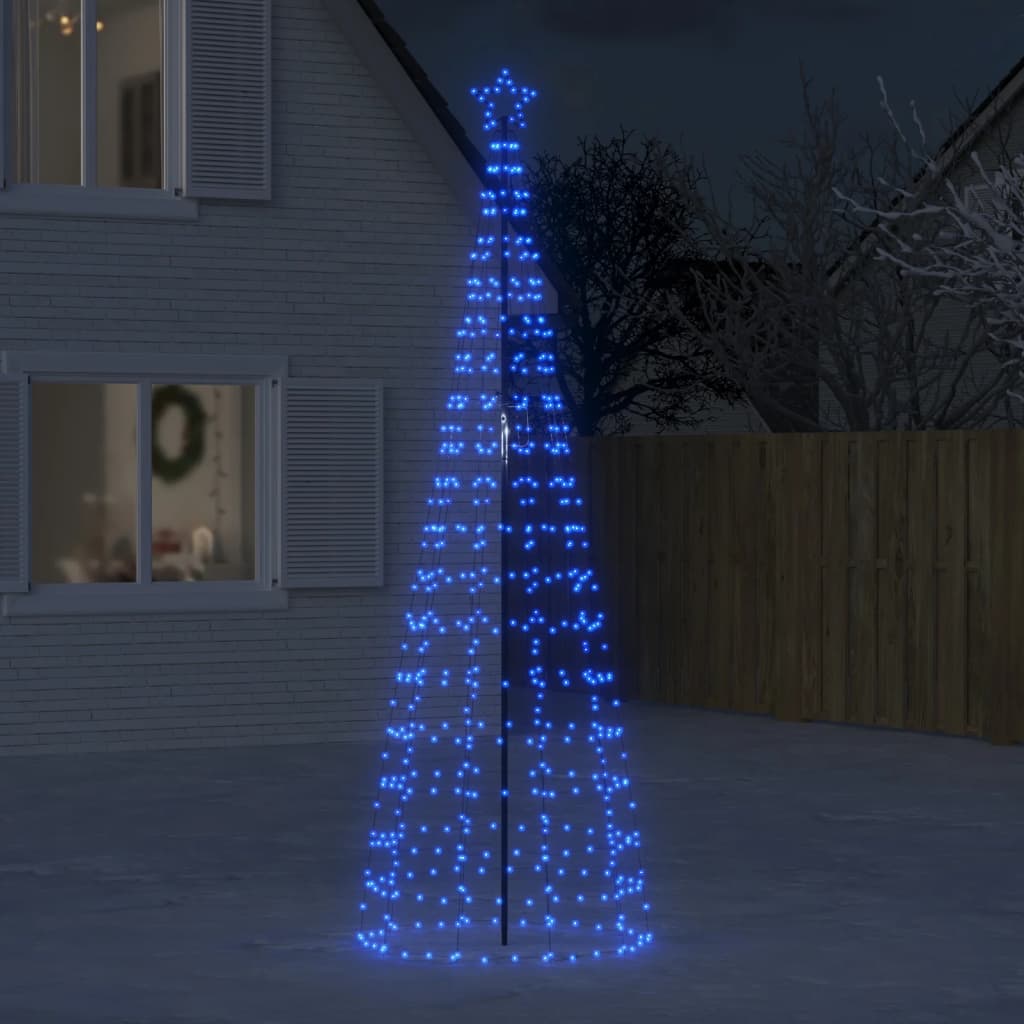 Albero Di Natale A Led Con Punte 570 Led Blu 300 cm