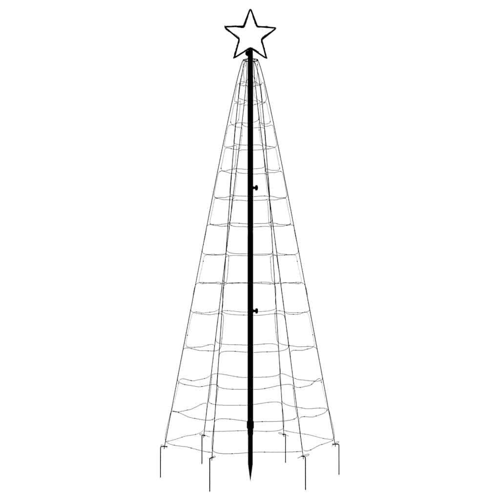 Albero Di Natale A Led Con Punte 220 Led Bianco Caldo 180 cm - Image 5