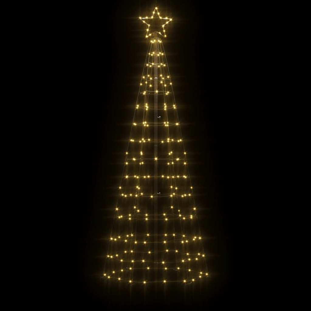 Albero Di Natale A Led Con Punte 220 Led Bianco Caldo 180 cm - Image 3