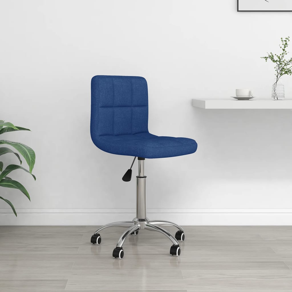 Sedia Da Ufficio Girevole Blu In Tessuto
